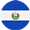 Imagen de la bandera de El Salvador con diseño circular