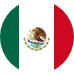 Imagen de la bandera de México con diseño en forma circular, destacando el escudo nacional sobre los colores verde, blanco y rojo.